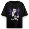 Jujutsu Kaisen Годжо Сатору Аниме Футболка 2025 Лето Новая Черная Мужская Хлопковая Футболка Уличная Повседневная Отаку Графическая Футболка Популярная