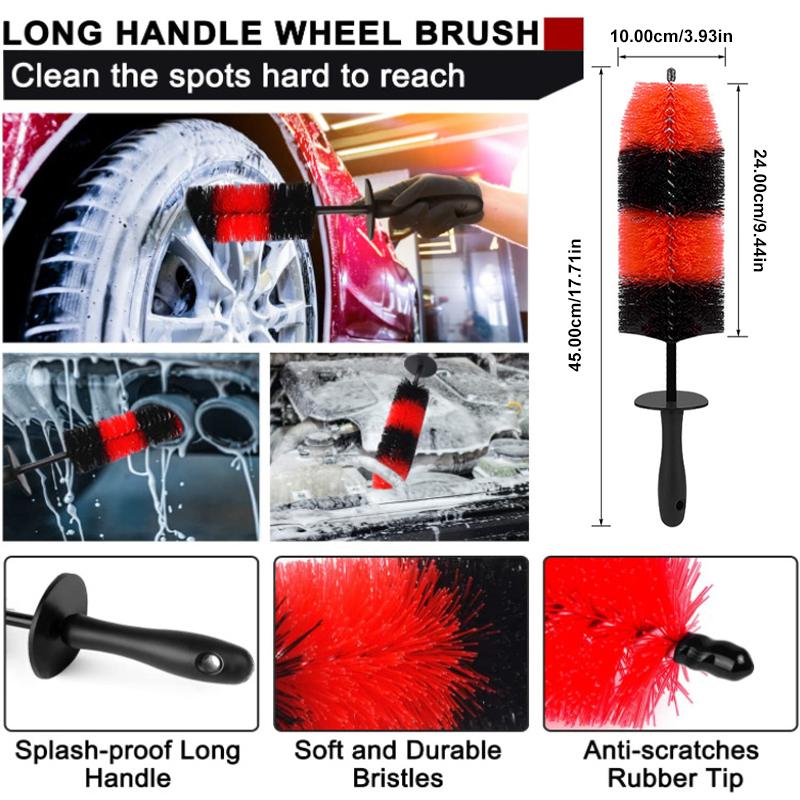SEAMETAL Car Wheel Tire Brush 360 Degree Bendable Scrub Cleaner Duster Car Tyre Cleaning Detailing Brushes Car Cleaning Tools