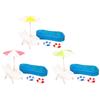 1/12 Scale Miniature Beach Scene Decors Set Deck Chair Pool Perfect for Dollhouses Scene Display with Realistic Design