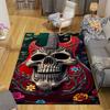 1Pc Skull Guitar Artwork Rug, Office Carpet Indoor Outdoor Doormat, Non-Slip, Comfortable, Living, Christmas Halloween,  Xmas Gift G1181