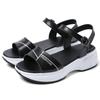 Fashion Women Sandals Shoes Genuine Leather Ladies Platform Sandals Flat Sneakers Low Wedges Summer Gladiator Female Sandals