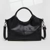 2025 Women's Soft Leather Shoulder Bag: Large Capacity, Fashionable Stitch Design, Perfect for Moms