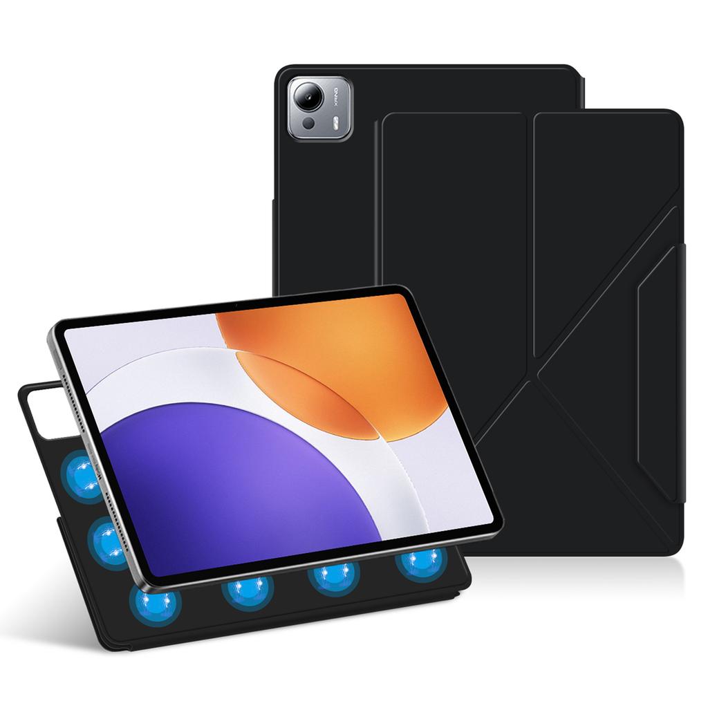 Кожаный чехол-подставка оригами для Xiaomi Pad 7S Pro 12.5 с магнитной крышкой для планшета и функцией автоматического включения/выключения