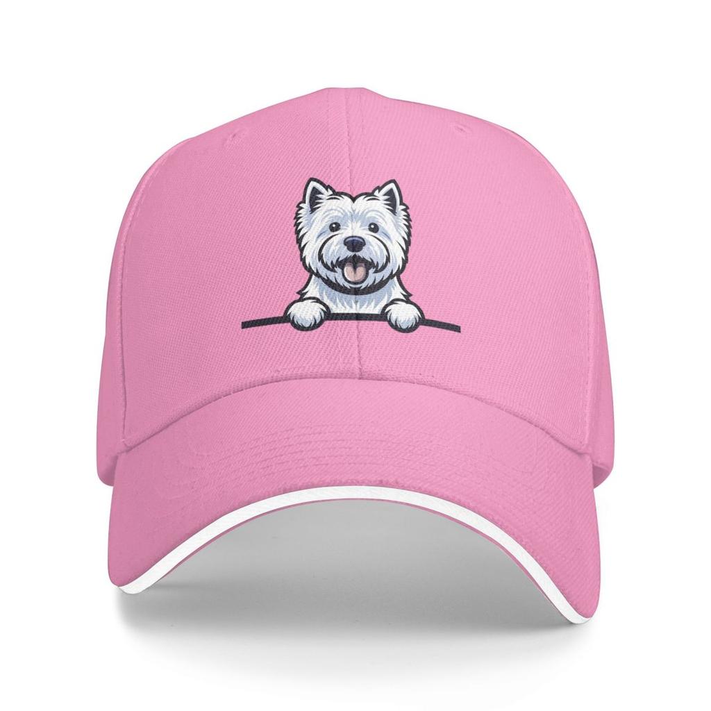 Заглядывающая Собака Вест-Хайленд Уайт Терьер Бейсболки Snapback Бейсбольные Кепки Дышащие Повседневные Кепки Для Улицы Унисекс