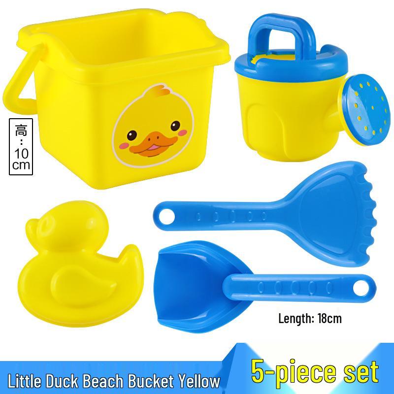 Children's Beach and Sand Play Set: Shovel, Bucket, Hourglass, and Sand Truck Toys