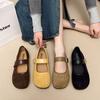 Кожаные туфли Мэри Джейн, одинарные туфли, женские, весна и лето, новые, с мелким вырезом, универсальные, под юбку, туфли Дуду, балетки