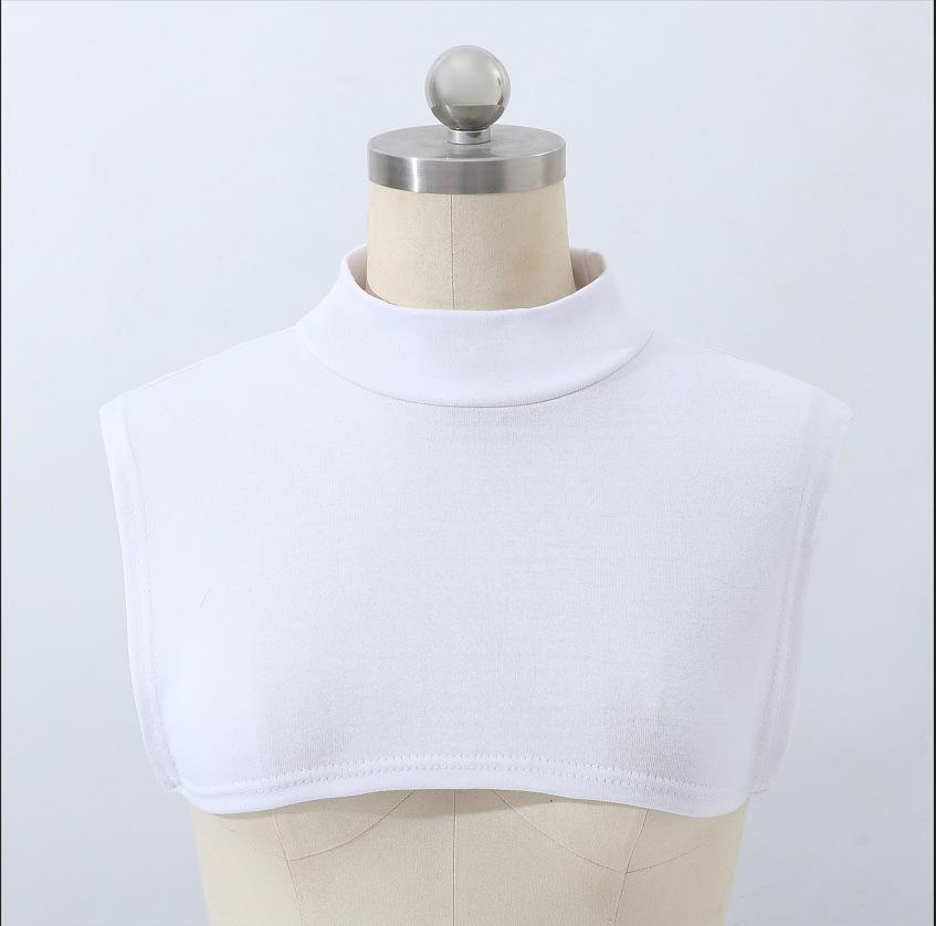 Зимняя хлопковая трикотажная водолазка для взрослых унисекс с искусственным воротником и свитером, защищающим от завязывания, теплый шарф-пуловер