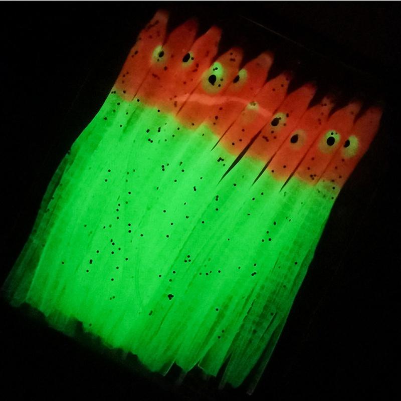 Новые 10 шт. Luya светящаяся мягкая приманка лазерная 8 см игольчатая поддельная приманка в виде осьминога светящаяся синяя бионическая приманка