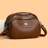 Stylish Casual Small Square Bag Large Capacity Soft Leather Single Shoulder Crossbody Mother Bag