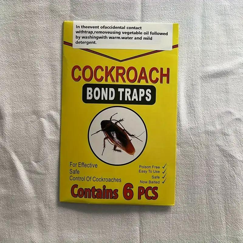 6 шт. эффективная ловушка для тараканов - липкая доска для использования в помещении и на открытом воздухе - убивает летающих насекомых - решение для борьбы с вредителями для домашних кухонных растений