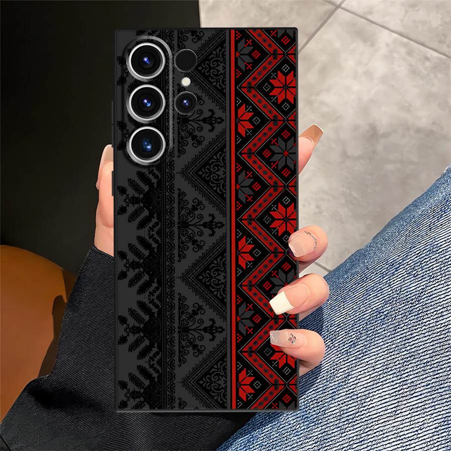 Чехол для телефона Funda для Samsung Galaxy S25 S21 FE S20 Ultra S24 Plus S23 Note 20 8 9 10 S10 S9 S26 Винтажная роспись с тотемами
