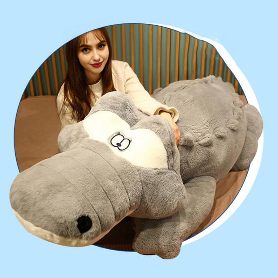 Гигантская плюшевая игрушка-крокодил 120/150/200 см, очень длинная подушка-крокодил, пушистое мягкое чучело животного, большая обнимательная подушка для тела для детей и взрослых