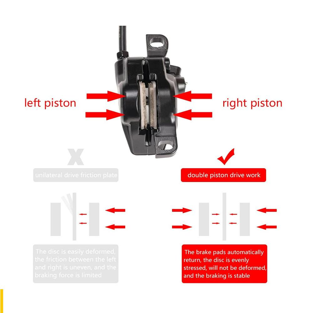 Shimano MT200 Hydraulic Disc Brakes Front Left Rear Right Dual Disc Brakes