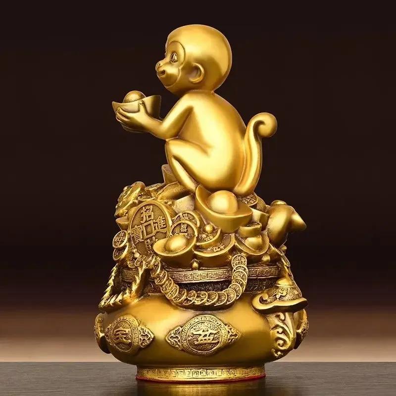 Медные обезьяны Украшения Горшок с сокровищами Обезьяна Жуйи Декор для гостиной и офиса