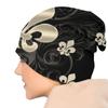 Модные шапочки Fleur De Lys Skullies, унисекс, женские зимние теплые шапки с напуском, вязаная шапка с цветком лилии для лыж