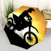 1pc Motorcycle Sunset Themed High-quality Umbrella,Automatic Opening and Closing Umbrella,Multi-functional Umbrella G0811049