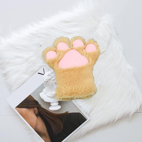 1 шт. женские зимние варежки в форме мультяшной кошачьей лапы для косплея, толстые плюшевые противоскользящие перчатки для удержания тепла на открытом воздухе для катания на лыжах и велоспорта