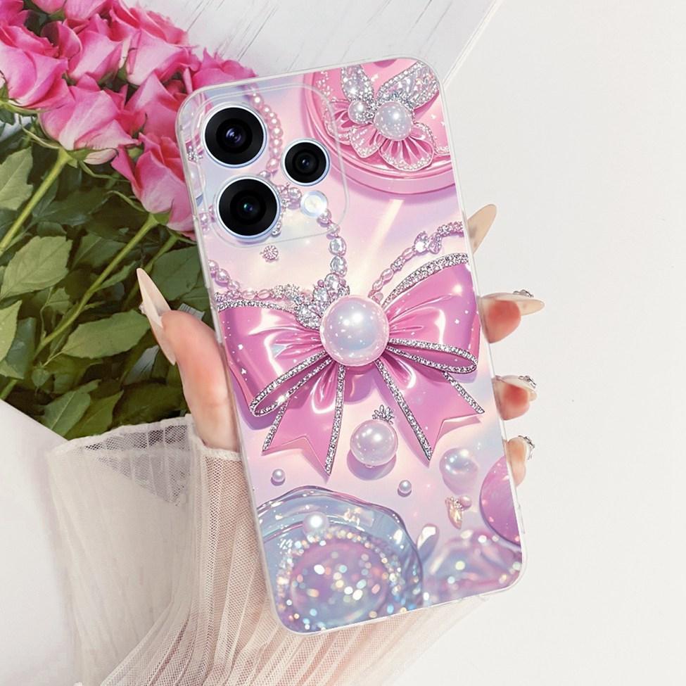 For Oppo Reno 15 5G Case Cover Transparent Fashion Butterfly Cute Cat Cool Painted Soft Bumper For Oppo Reno 15 CPH2825 Casing