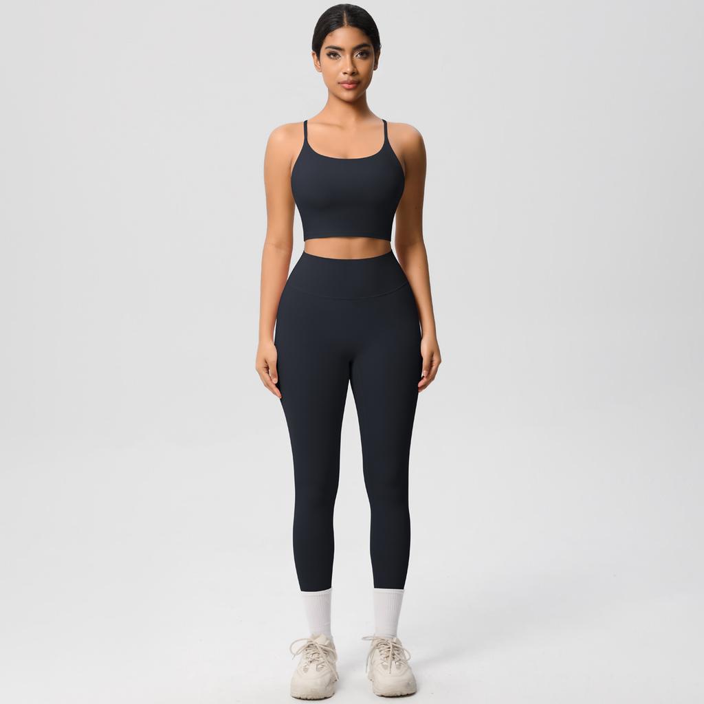 New Cloud Inspired Camisole Vest, Sports Bra, Yoga Suit Set, Quick Drying, Tight Fitting, Running, Leisure And Fitness Two-Piece Set For Women