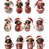Dachshund Advent Calendar 2025 24 Days Christmas Countdown Calendar with Funny Cup Dachshunds Pendants Collectible Acrylic Xmas Tree Ornaments Set