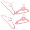 20 Pcs Heart Shaped Hanger Portable Bright Color Clothes Hanger Plastic Wardrobe Storage Home Ganization Non Slip Closet