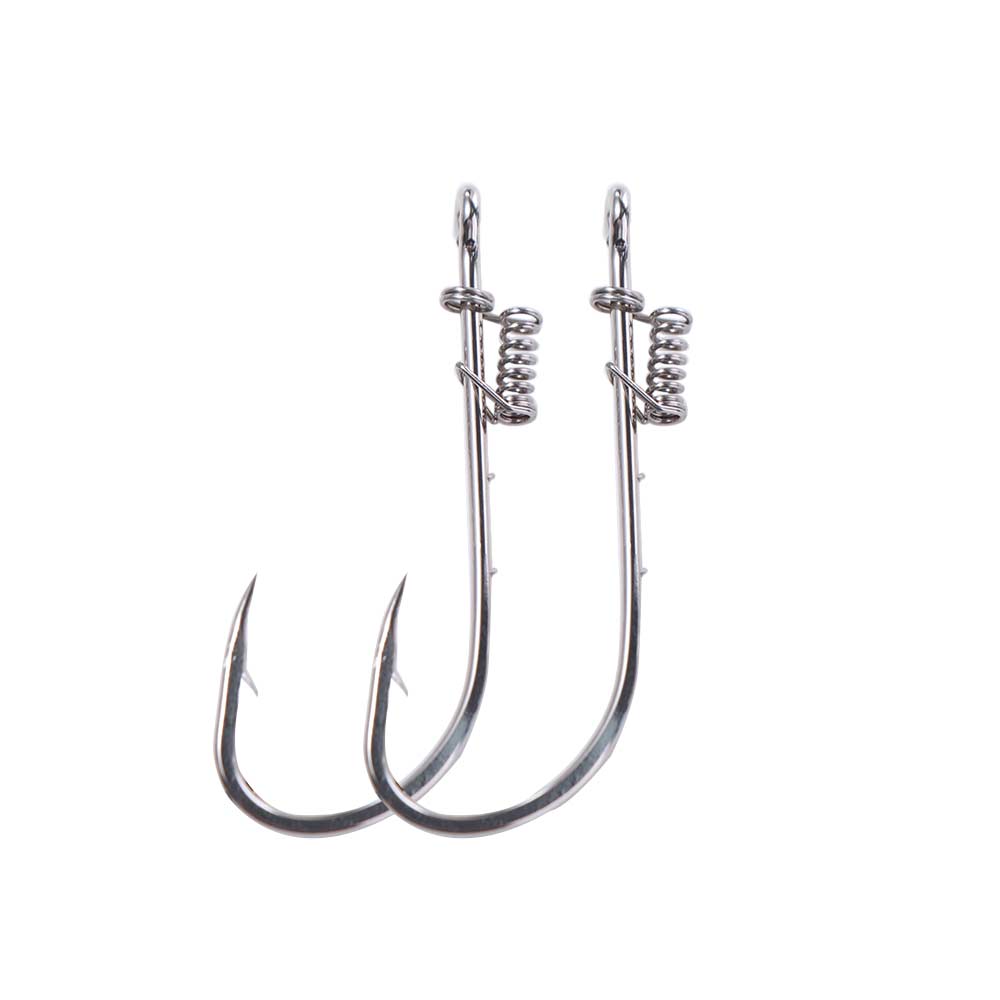 Hanging Spring Live Shrimp Fishing Hooks Carbon Steel Barbed Fishhook Catfish Bass