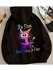 I'm Fine Everthing Is Fine Letter Printed Women Hoodies Fashion Fleece Hoody Creativity Street Loose Cotton Sweatshirts Plussize