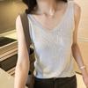 Women's Ice Silk Camisole Tank Top Women's Summer Loose Short Shirt Sleeveless Bottoming Shirt