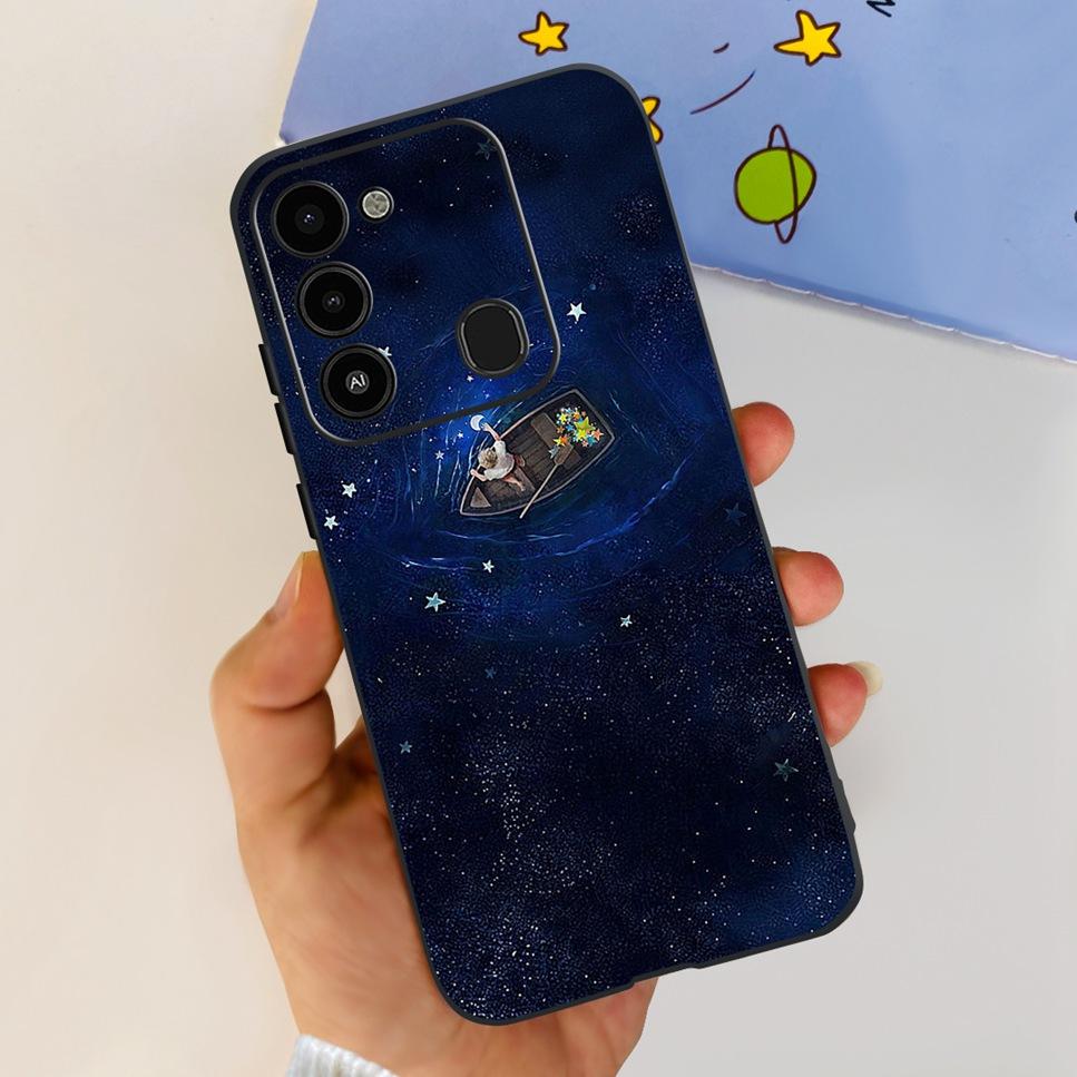 Чехол для Tecno Spark GO 2022 KG5 Мягкий Силикон Милый Кот Чехол для Телефона Для Tecno SparkGO 2022 6.52" Роскошные Цветы Любви Чехлы Funda
