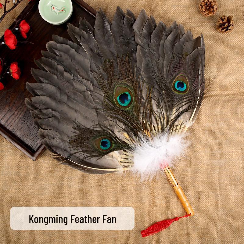 Handheld Goose Feather Fan for Summer - Classic Style for Children & Adults
