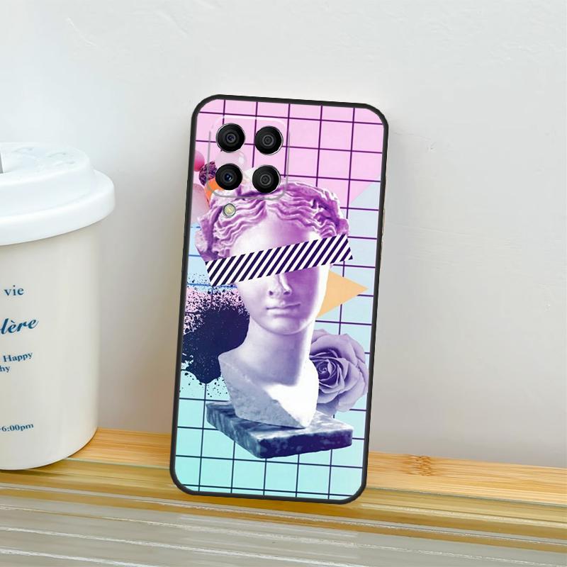 Great Wave Retro Cyber Statue Case For Samsung Galaxy M06 M16 M36 M56 M15 M11 M31 M21 M53 M13 M32 M52 M35 M55 M14 M34 M54