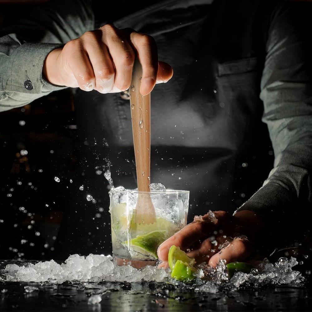 Прочный пестик для фруктового чая, мощный измельчитель льда, мадлер из буковой древесины, инструмент для бара