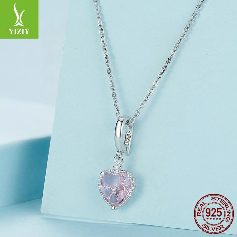 Розовая любовь Сделай сам браслет ожерелье подвеска, Девичья мечта Сладкий ветер Бусины из стерлингового серебра S925