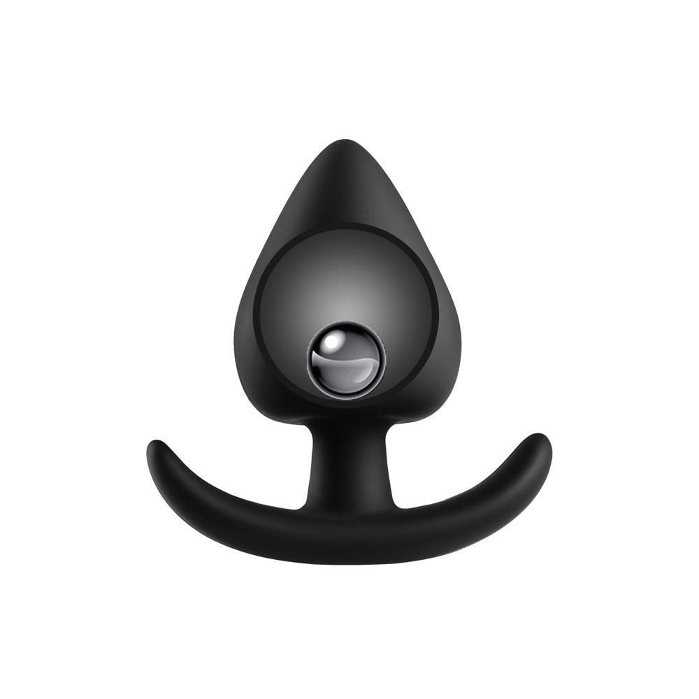 Silicone Vagina Anal Dilator Back Court Pull Bead Butt Plug with Metal Ball Sex Toys for Men and Women Gay Sex Toys Adult Toys
