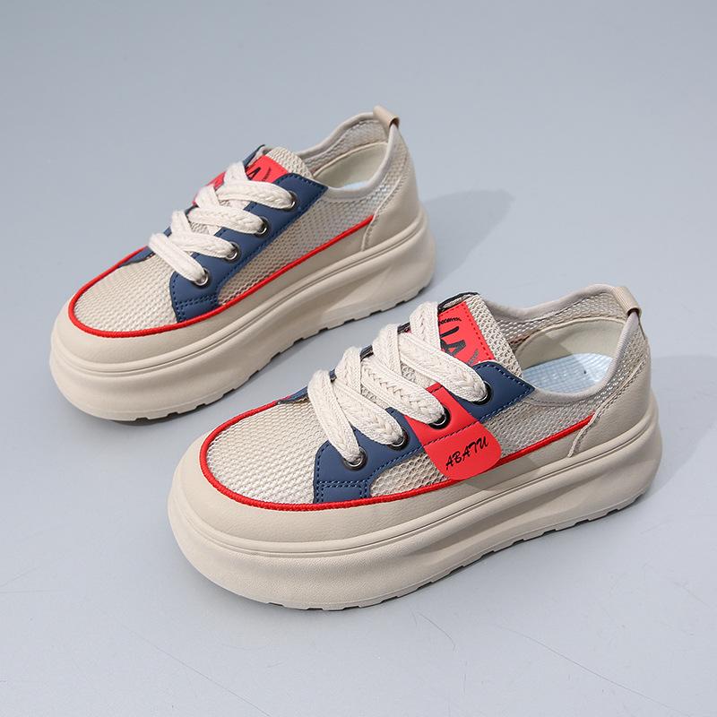 2025 Summer Little White Shoes New Korean Version Ins Female Students Platform Heightening Sports Board Shoes Casual Shoes ZY1827