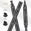 QIC Double -headed Seal Eyeliner, Waterproof Without Fainting Triangular Wing Tail Seal Eyeliner Pen