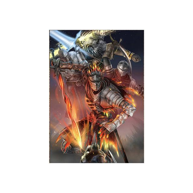 Современный игровой постер, украшение Темных душ на холсте, настенные художественные постеры и принты, произведения искусства для комнаты мальчика, дома, Куадрос, без рамки