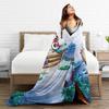 Kawaii Diddl Flannel Blanket Warm Soft Throw Blanket for Home Decor Travel Office Street Trend Bedspread Sofa Bed Cover