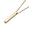 Luoler Mens Necklace Geometric Rectangle Square Pendant Necklaces for Women Gold Silver Black Charm Fashion Jewelry Gifts Trendy
