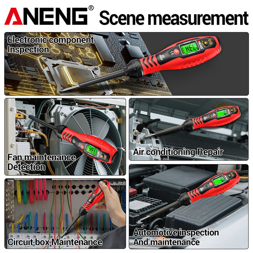 ANENG B19 Tester Pen Buzzer Alarm Non-Contact Test 30-1000V Voltage Detector Meter Voltmeter Diagnostic Breakpoint Finder Tools
