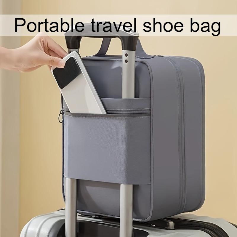 Travel Shoe Organizer Bag Portable 3 Layers Storage Pouch Luggage Accessory for Outdoor Trips Dustproof Space-Saving Shoe Bag