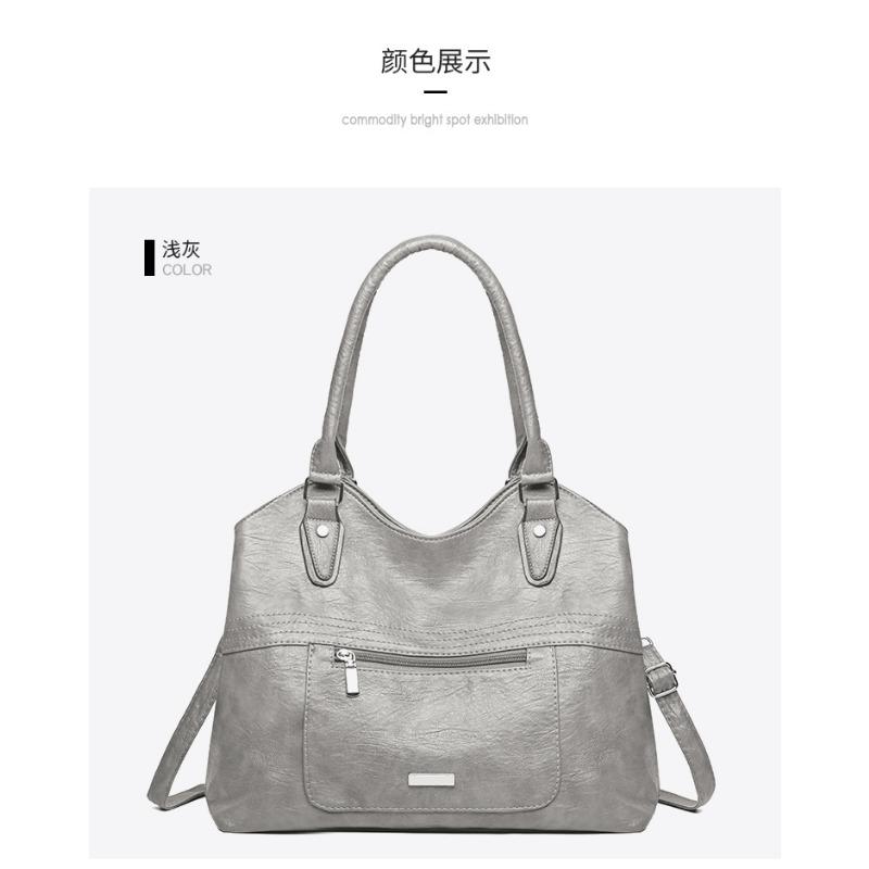 Женская сумка на одно плечо, новая, большой вместимости, из мягкой кожи, повседневная, модная сумка-мессенджер