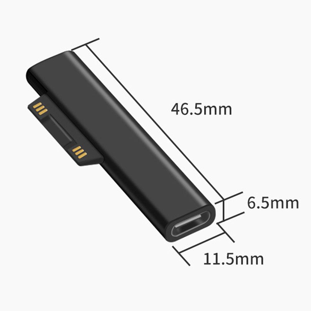 USB C PD адаптер для быстрой зарядки для Microsoft Surface Pro 3 4 5 6 Go USB Type C гнездовой разъем адаптера для Surface Book