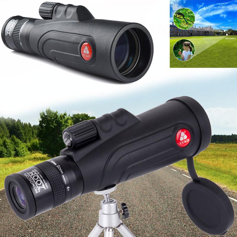 8-20x50 Powerful Zoom Monocular High Powered Telescope All Optical Glass Long Range Fmc Bak4 Prism Binoculos Monoculos