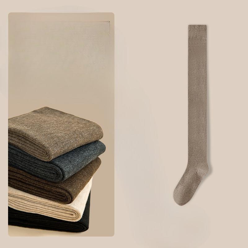 Флисовые чулки до бедра, Женские осенне-зимние утолщенные теплые гольфы, Спортивные компрессионные высокие носки, Хлопковые носки с влагоотводящим эффектом