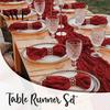 Rustic Table Runner Tablecloth Soft Washable Non-Fading Hand-dyed Wedding Party Decoration