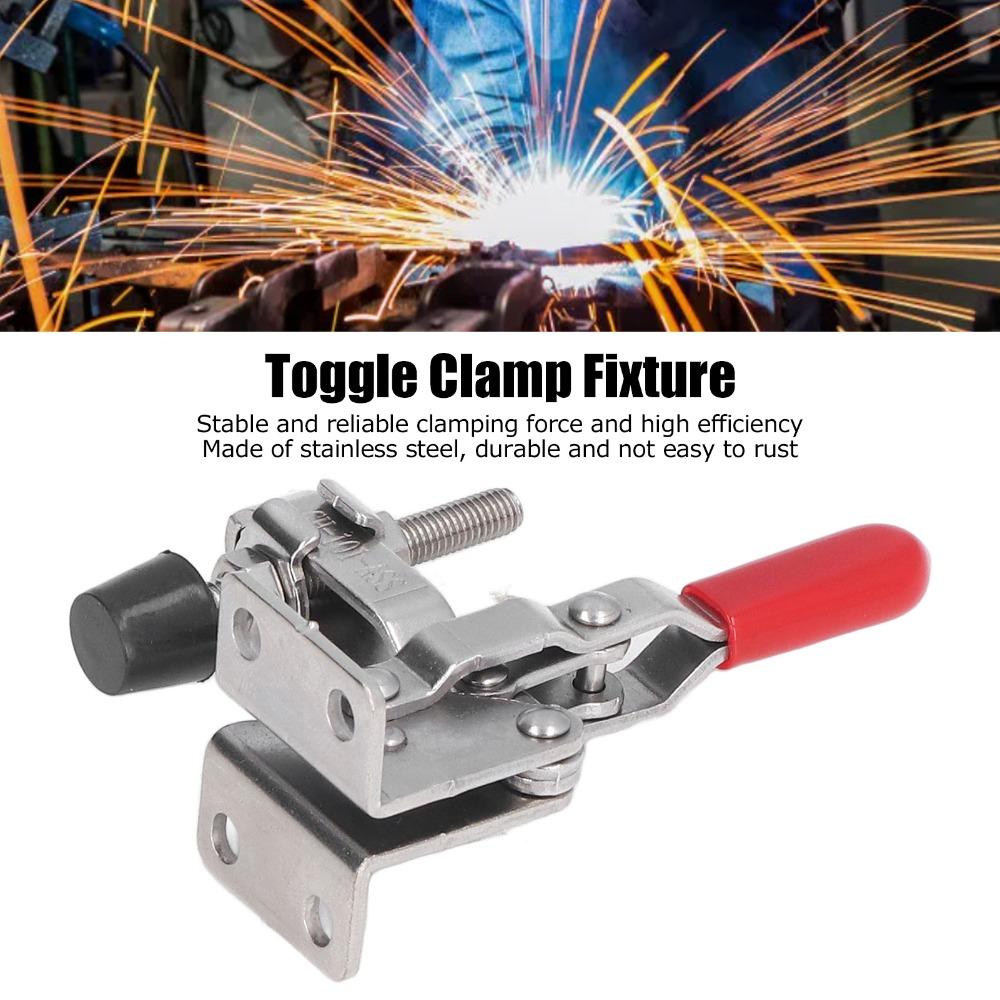 Silver Toggle Clamp Antislip Hand Clamp Tool Heavy Vertical Toggle Clamp Household