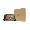 Coach X Disney Jamie 25 Classic Monogram Zip Cartoon Logo Decor Coated Canvas And Leather Crossbody Bag Medium Women Crossbody Bag CC151-IME7V