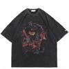 Harajuku Ripped Graphic Printed Unisex T-Shirt