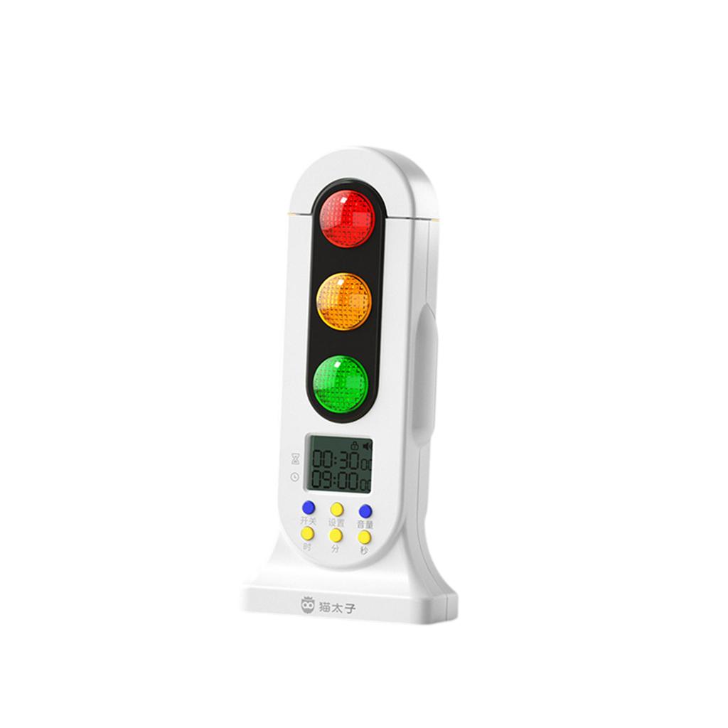 Traffic Light Visual Audio Digital Timer, LCD Display Volume Adjustment, for Kids Classroom Home Kitchen Game